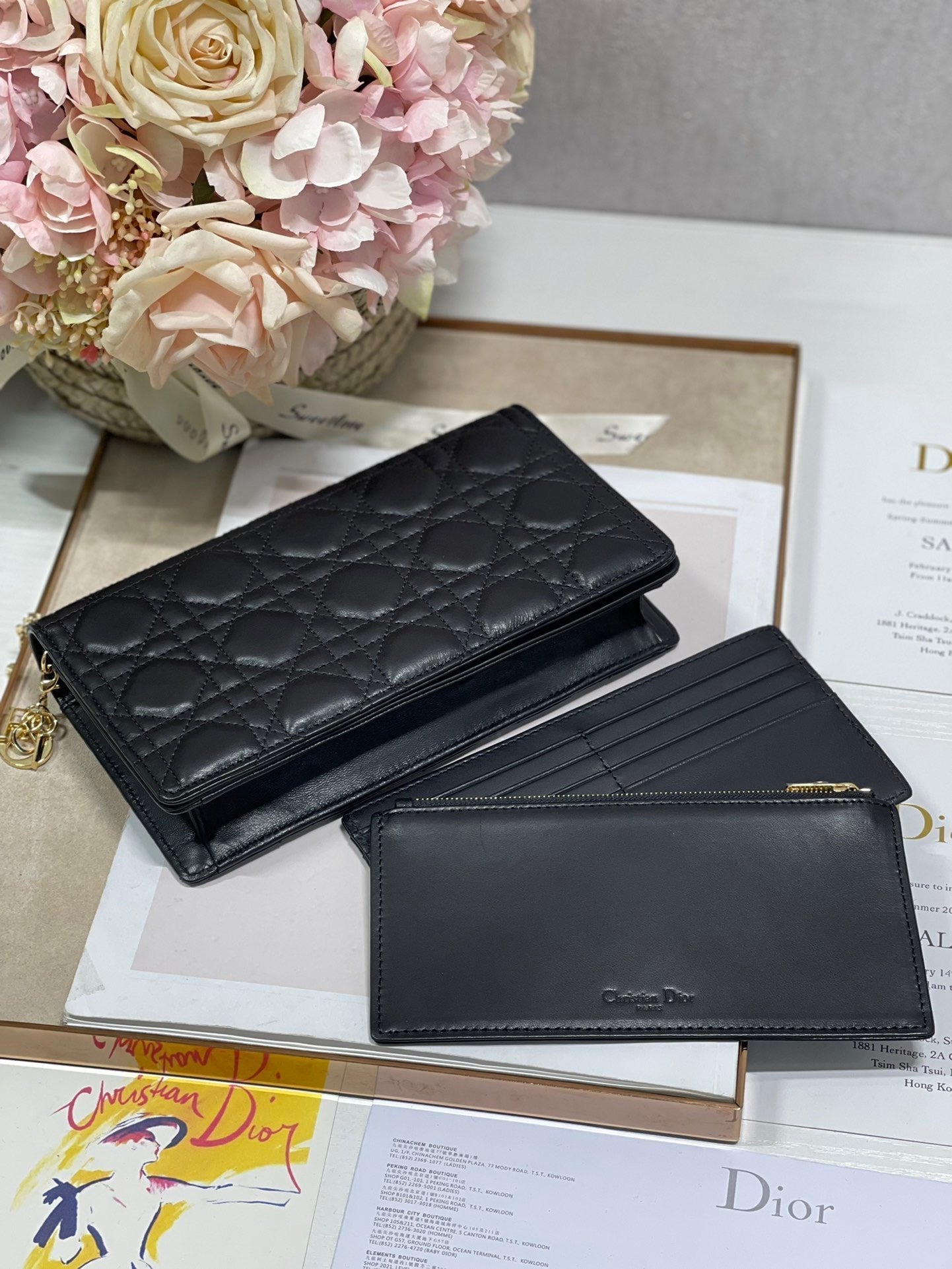 Top Quality Lady Pouch Black, For Women, Womens Handbags 8.5in/21.5cm CD S0204SLOI_M989