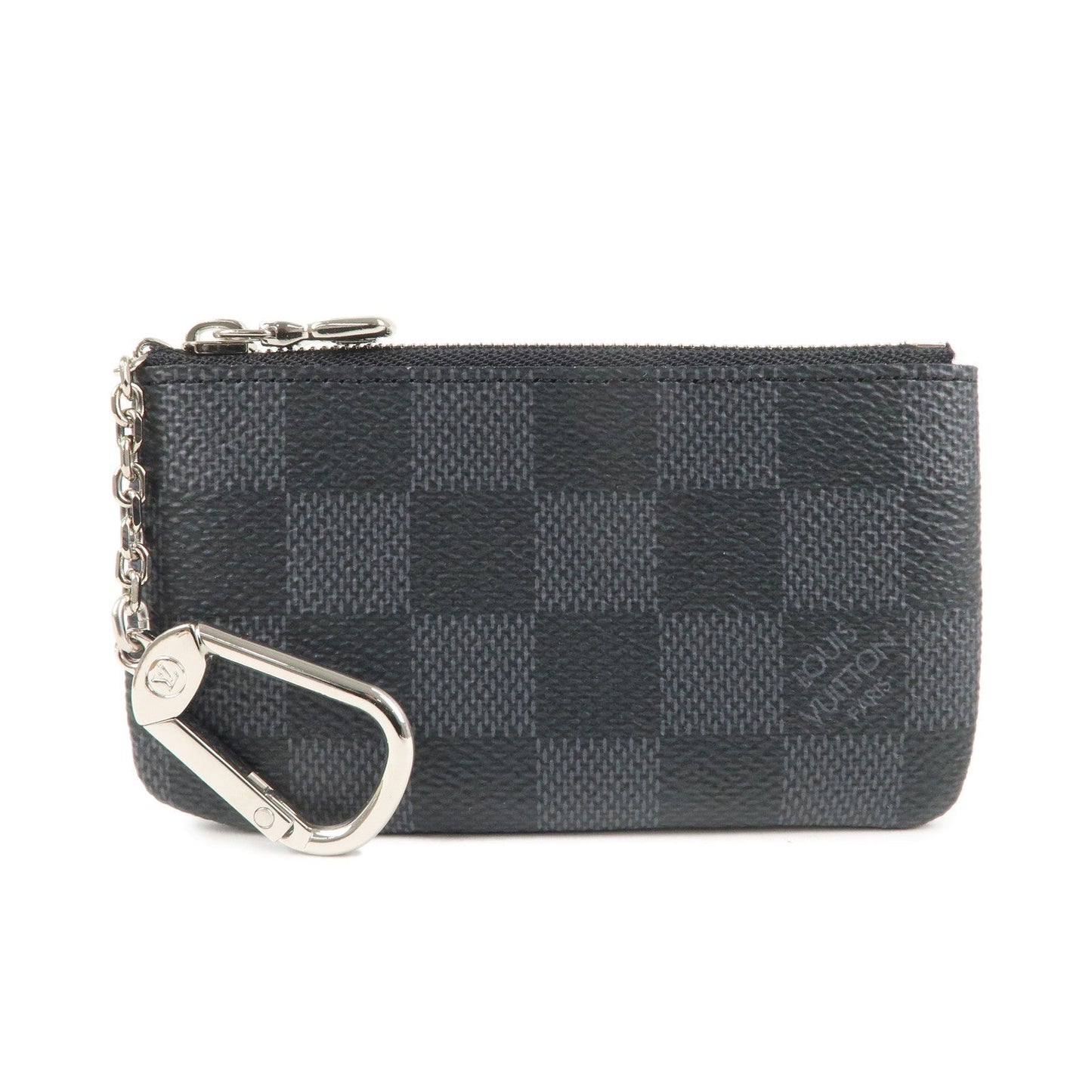 Louis Vuitton Damier Graphite Pochette Cles Coin Case Black N60155