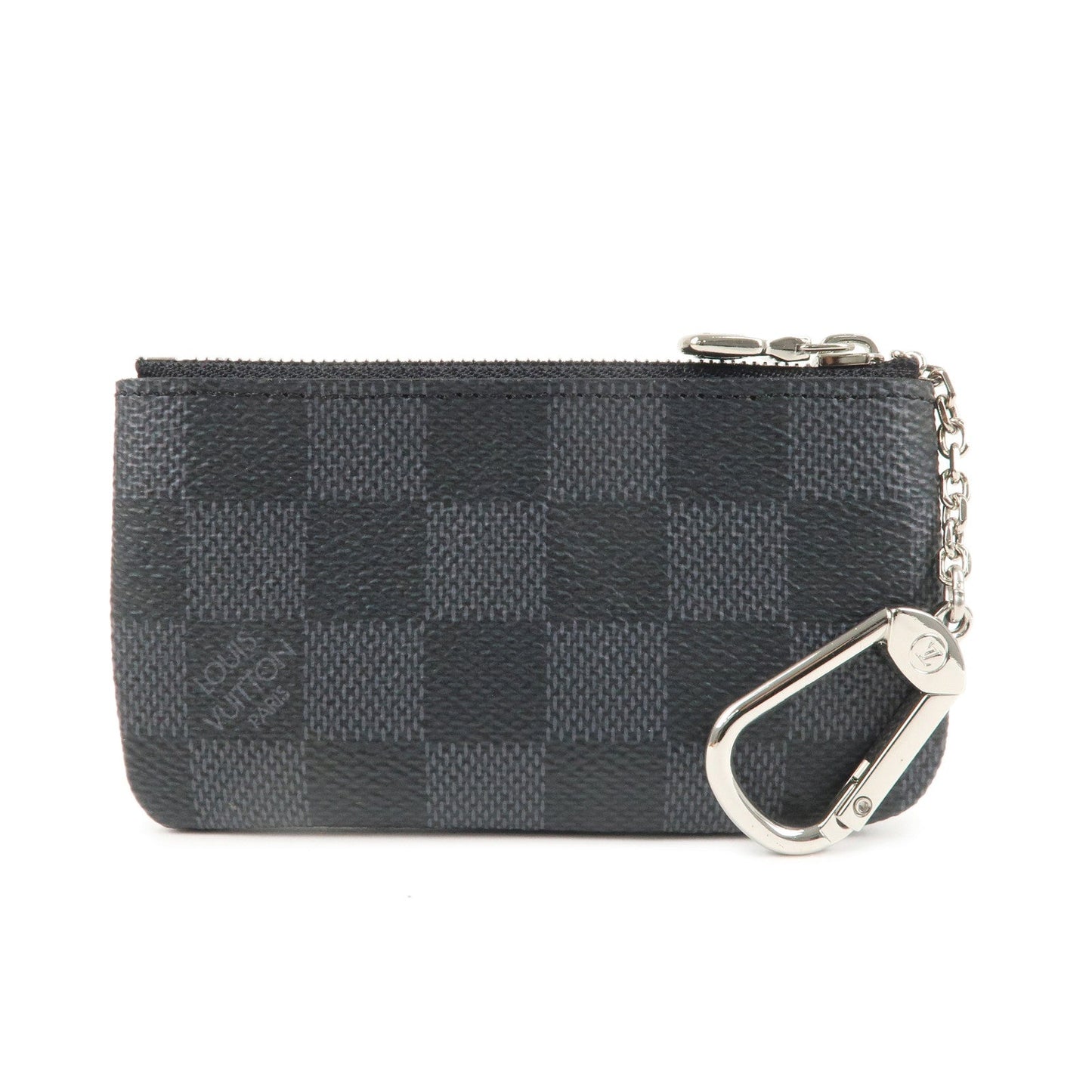 Louis Vuitton Damier Graphite Pochette Cles Coin Case Black N60155