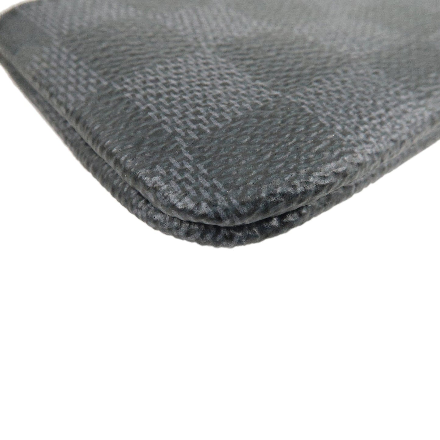 Louis Vuitton Damier Graphite Pochette Cles Coin Case Black N60155