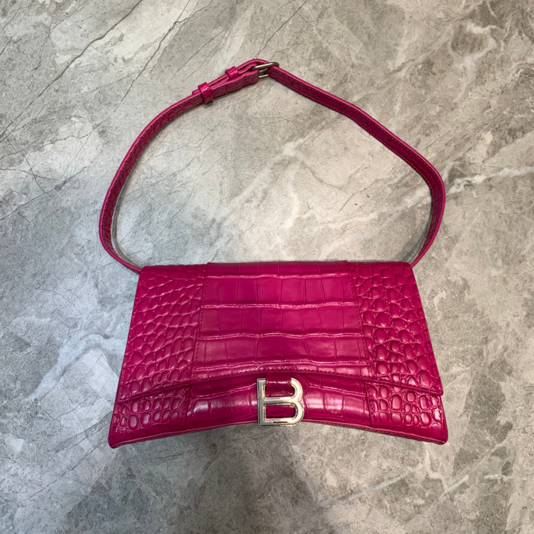 Top Quality Hourglass Handbag In Dark Pink, For Women,  Bags 9.8in/25cm