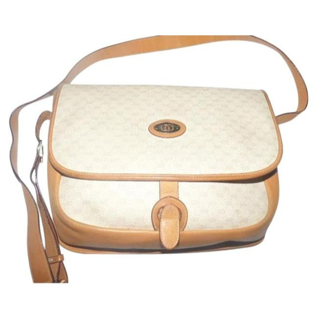 Gucci   Camel Small G Logo Print On Ivory Camel Leather