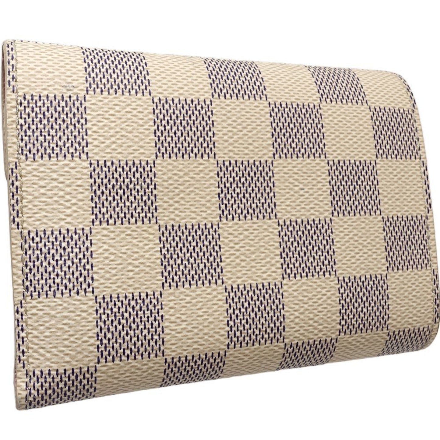 Louis Vuitton Damier Azur Damier Azur Rose Ballerine Damier Azur Wallet (Tri-Fold)