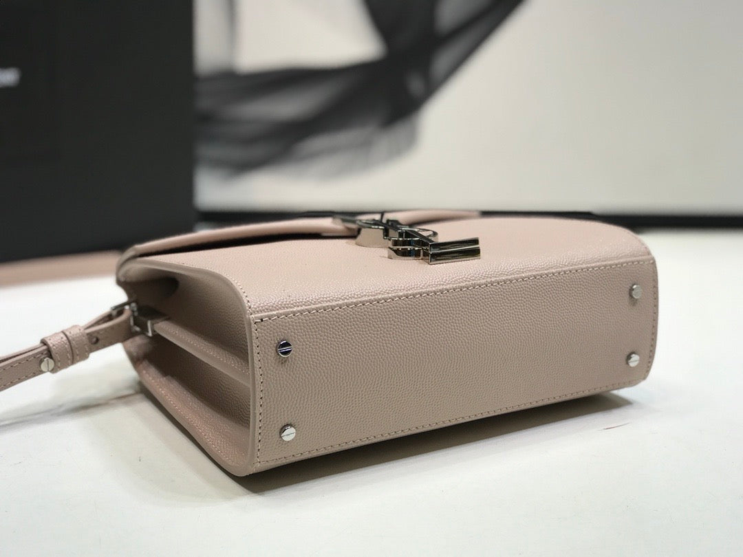 YSSL Cassandra Medium Top Handle Bag Beige For Women 9in/24.5cm YSL  