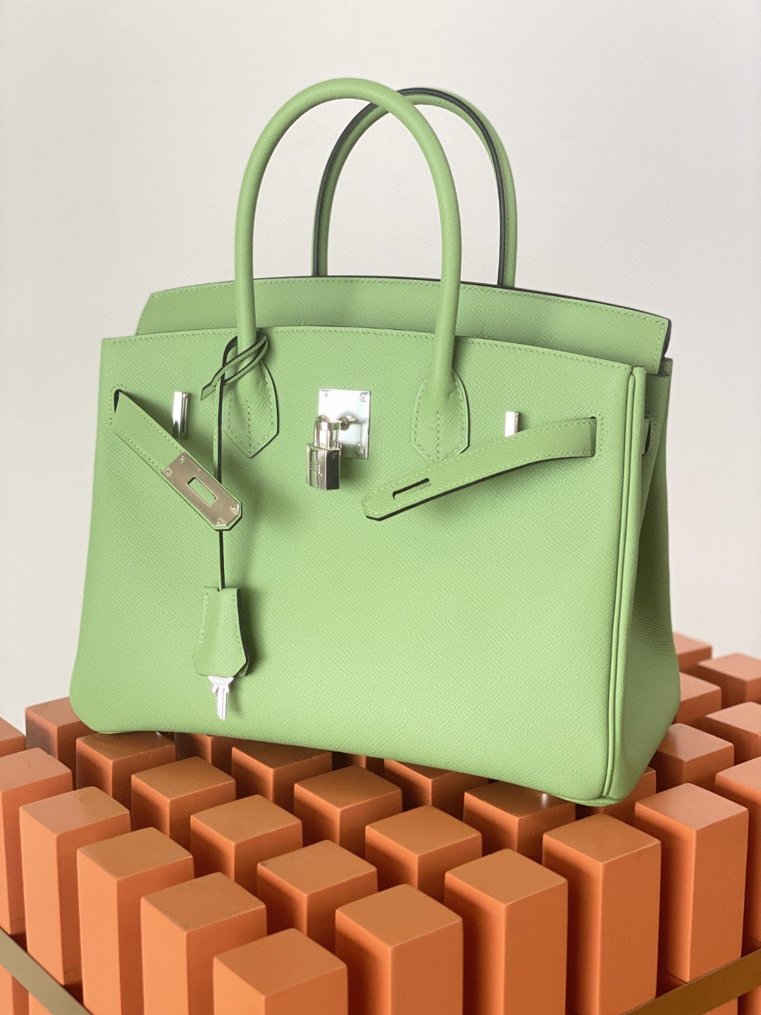 Top Quality Birkin Nata Swift Green For Women SiTop Qualityer Toned Hardware 11.8in/30cm