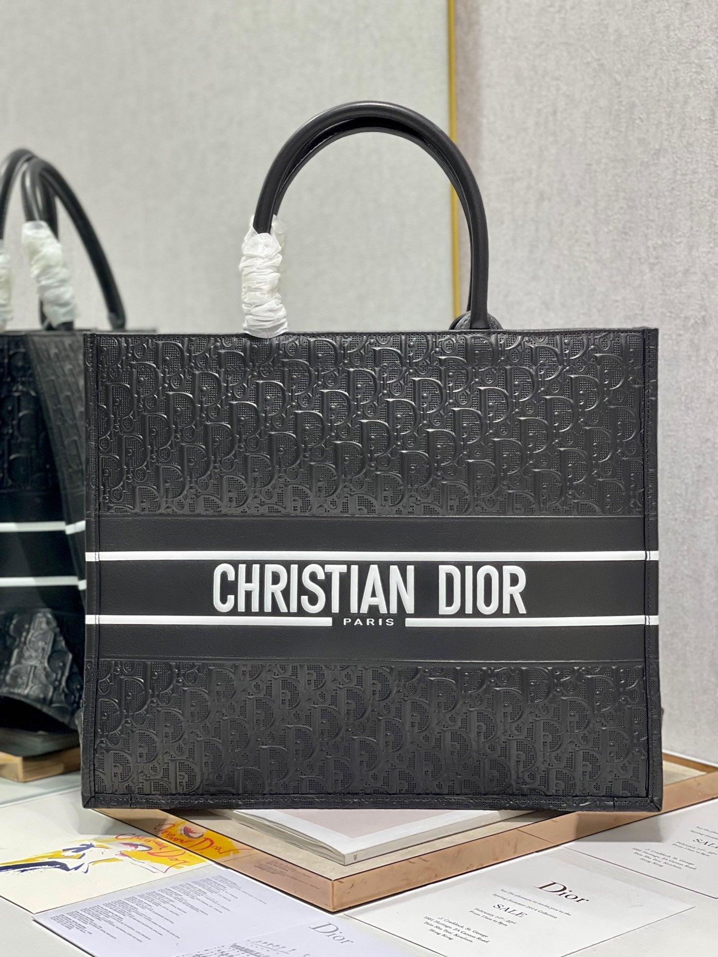 Top Quality Large Book Tote Black, For Women, Womens Handbags 16.5in/42cm CD M1286ZWSO_M900
