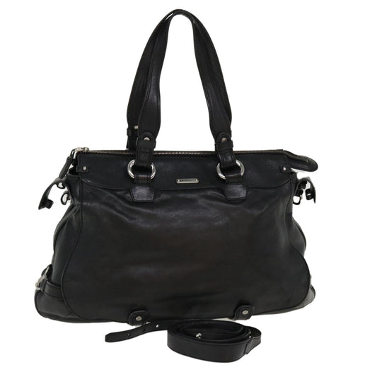 Luxury CELINE Shoulder Bag Leather Black  38040
