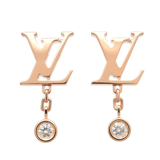 Louis Vuitton Puce Idylle Blossom LV Diamond Earrings K18YG Q96495  d