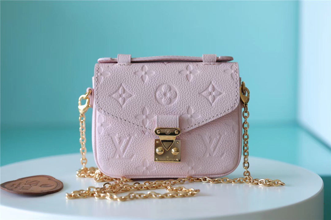 Top Quality Micro Metis Monogram Empreinte Pink For Women, Womens Handbags, Shoulder And Crossbody Bags 5.5in/14cm Top Quality M81389