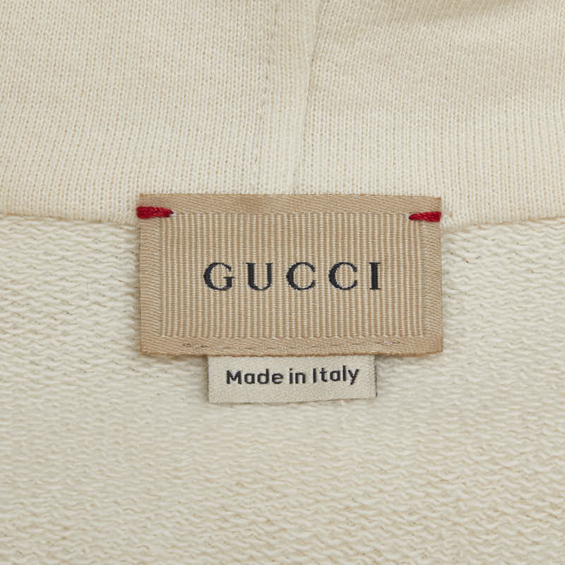 Gucci 24SS Vint Logo Web Strip Loveel Suede Half-Zip Parker Size12 653666 Ivory Multi-Color Cotton  Gucci