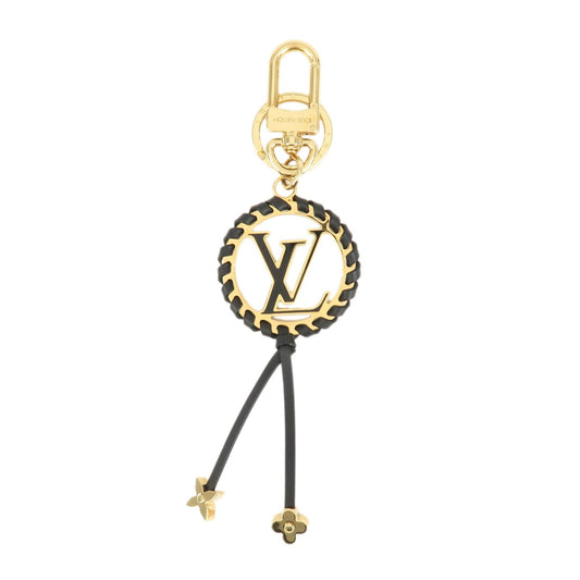 Louis Vuitton Berry Bag Charm Key Chain Gold Black M63082  d
