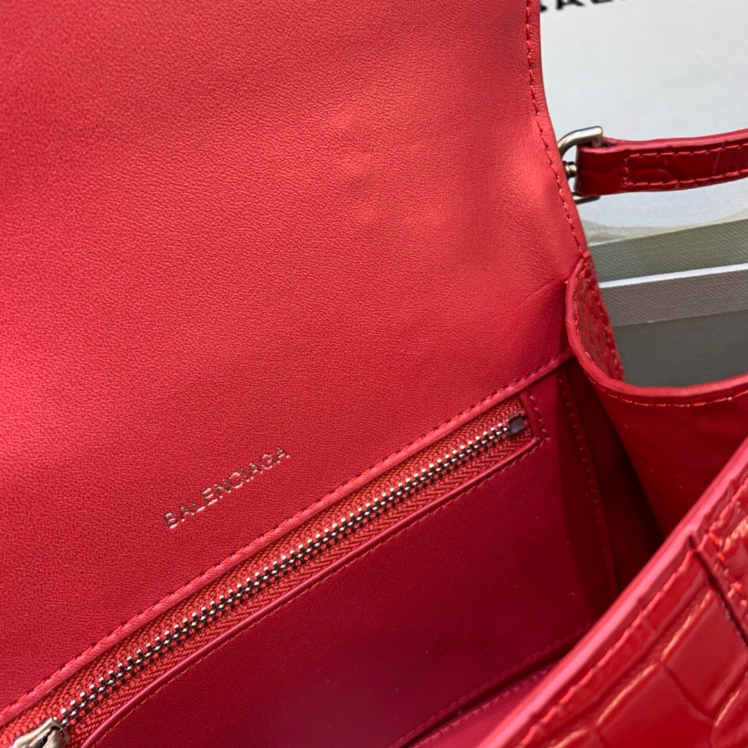 Top Quality Hourglass Small Handbag In Red, For Women,  Bags 9in/23cm