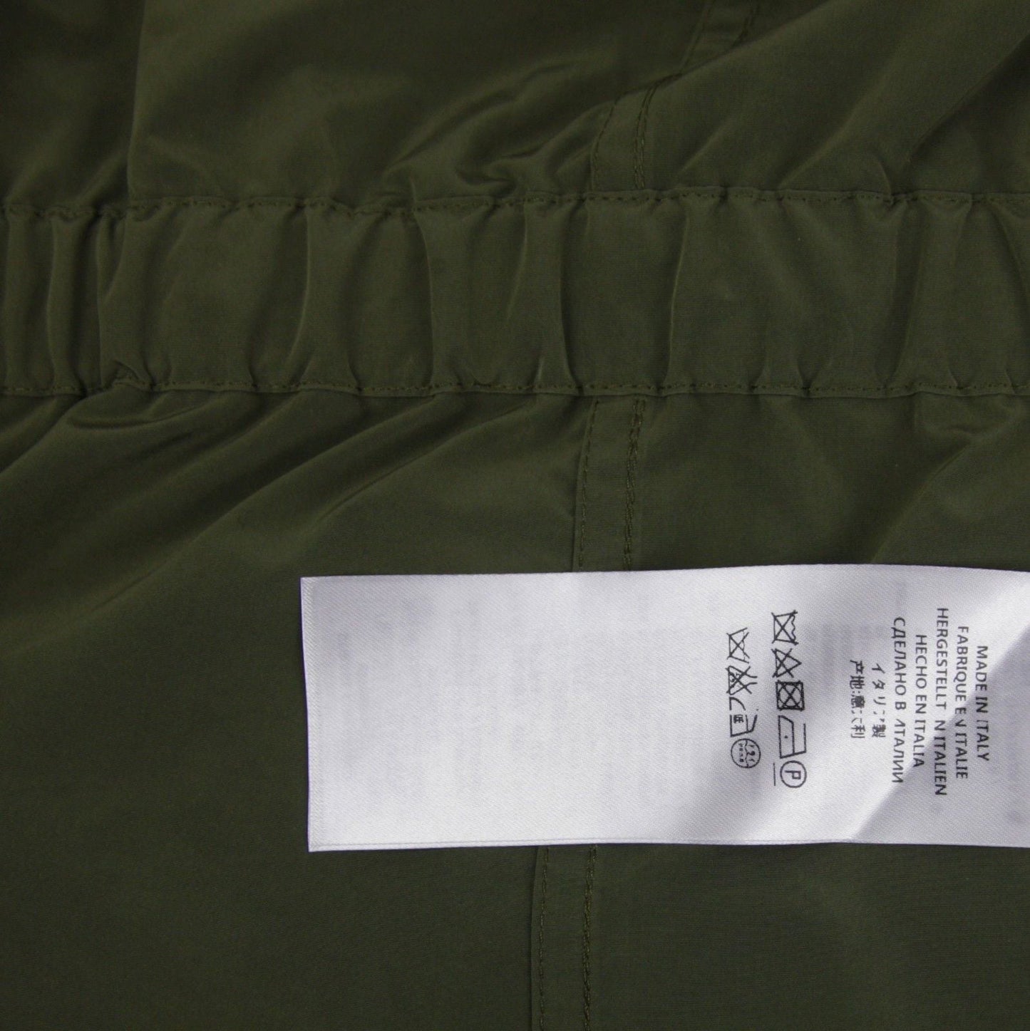 Gucci Men's Soft Popeline Army Green Polyester Polyamide Peacoat