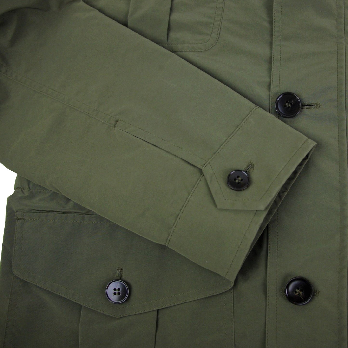 Gucci Men's Soft Popeline Army Green Polyester Polyamide Peacoat