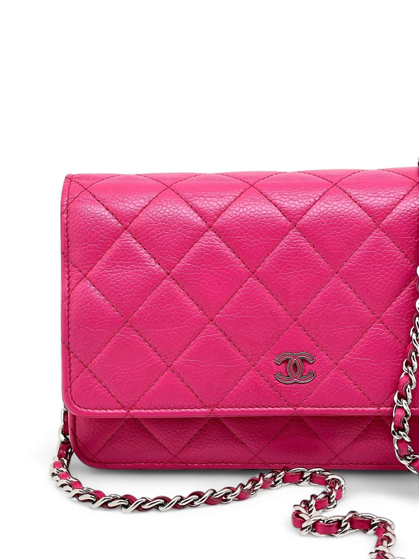 Chanel - Wallet en chain fuchsia