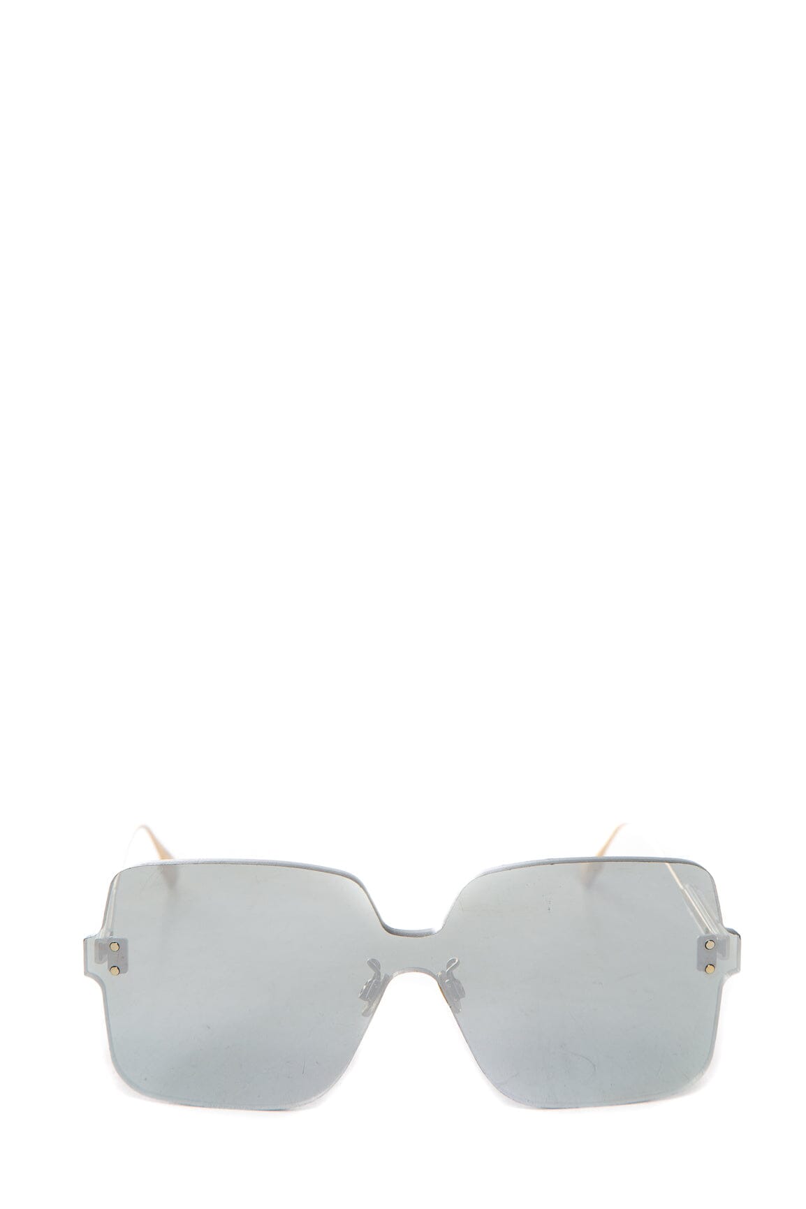 Christian Dior Silver Large Square Sunglasses