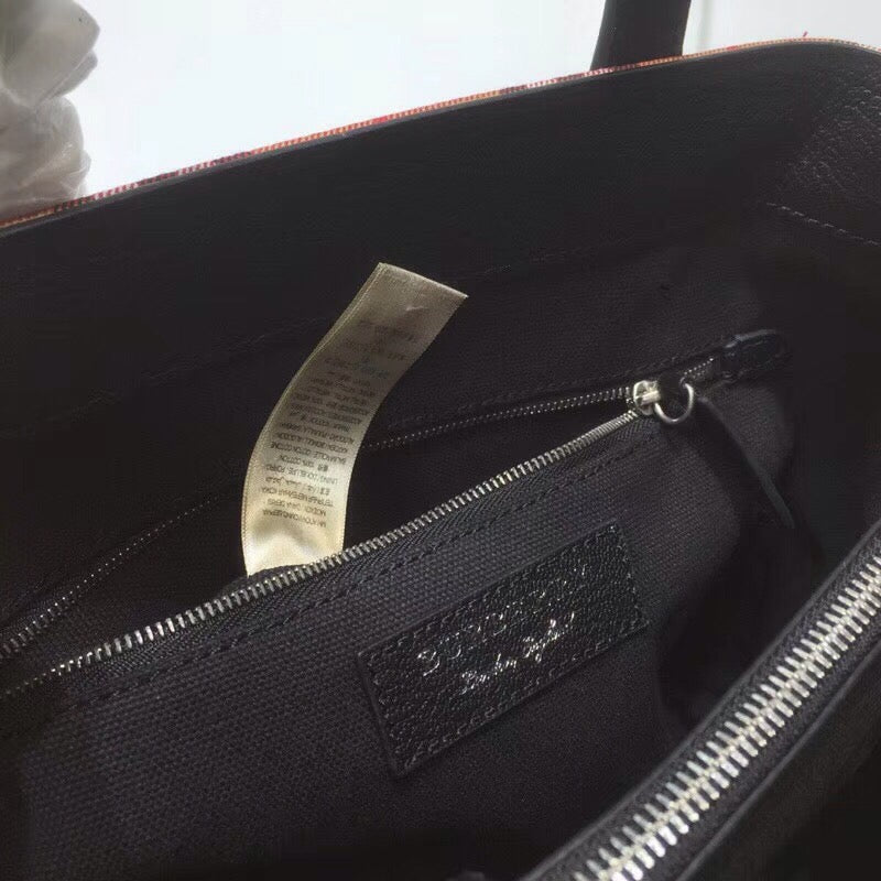 Top Quality Ho Check Derby Medium Banner Purse Tote Black For Women, Womenâs Bags 14in/35cm