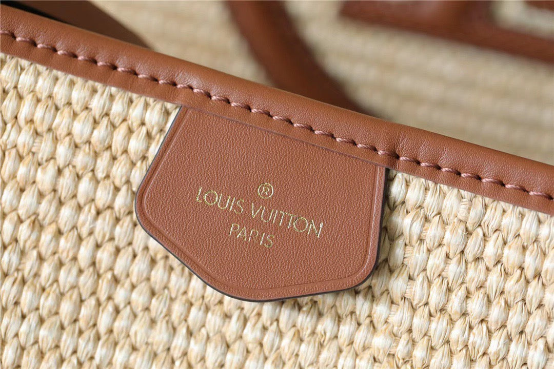 Top Quality Saint Jacques Raffia Caramel Brown For Women,  Shoulder And Crossbody Bags 22.4in/57cm Top Quality M59963