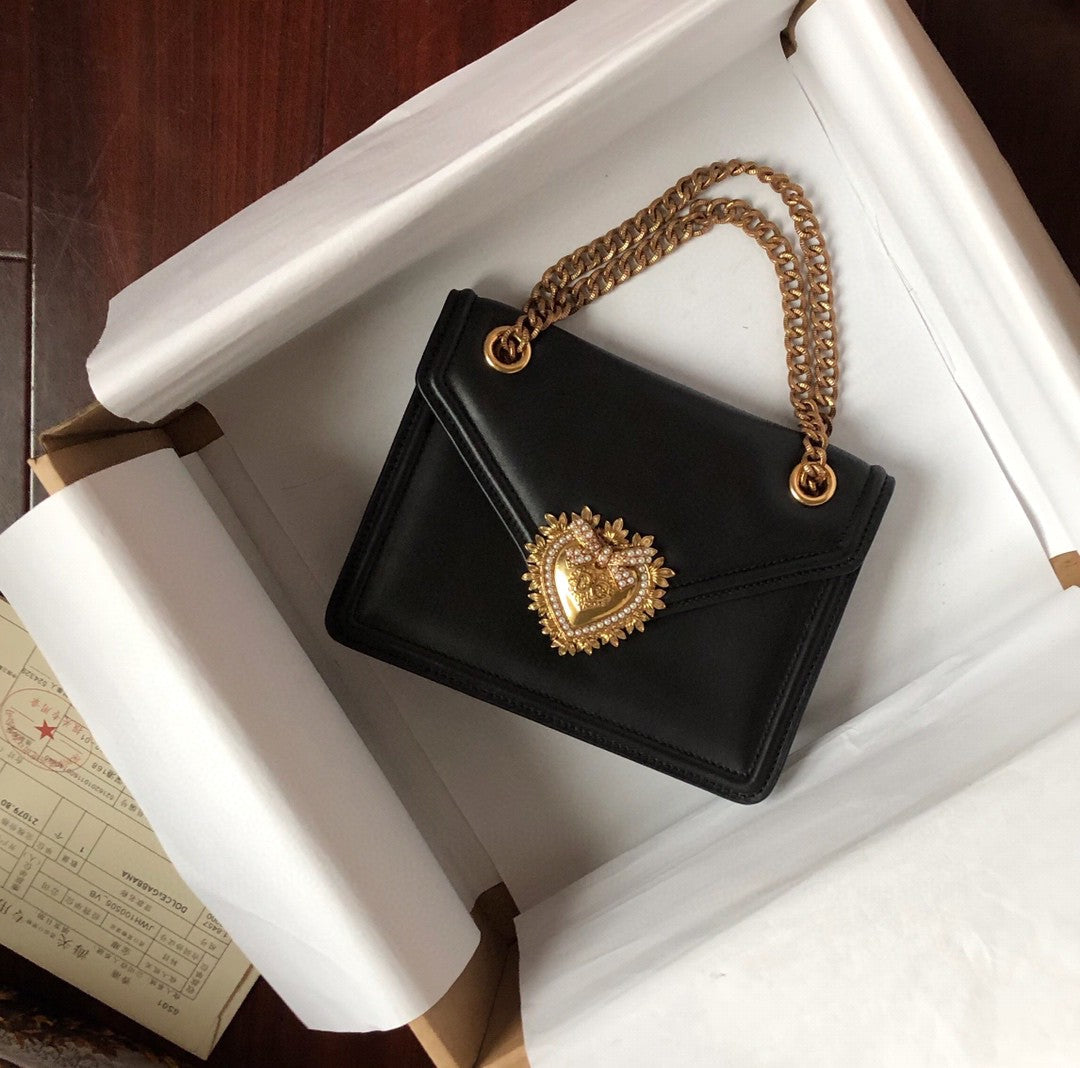 Top Quality Medium Devotion Bag Black For Women 8.1in/20.5cm Top Quality