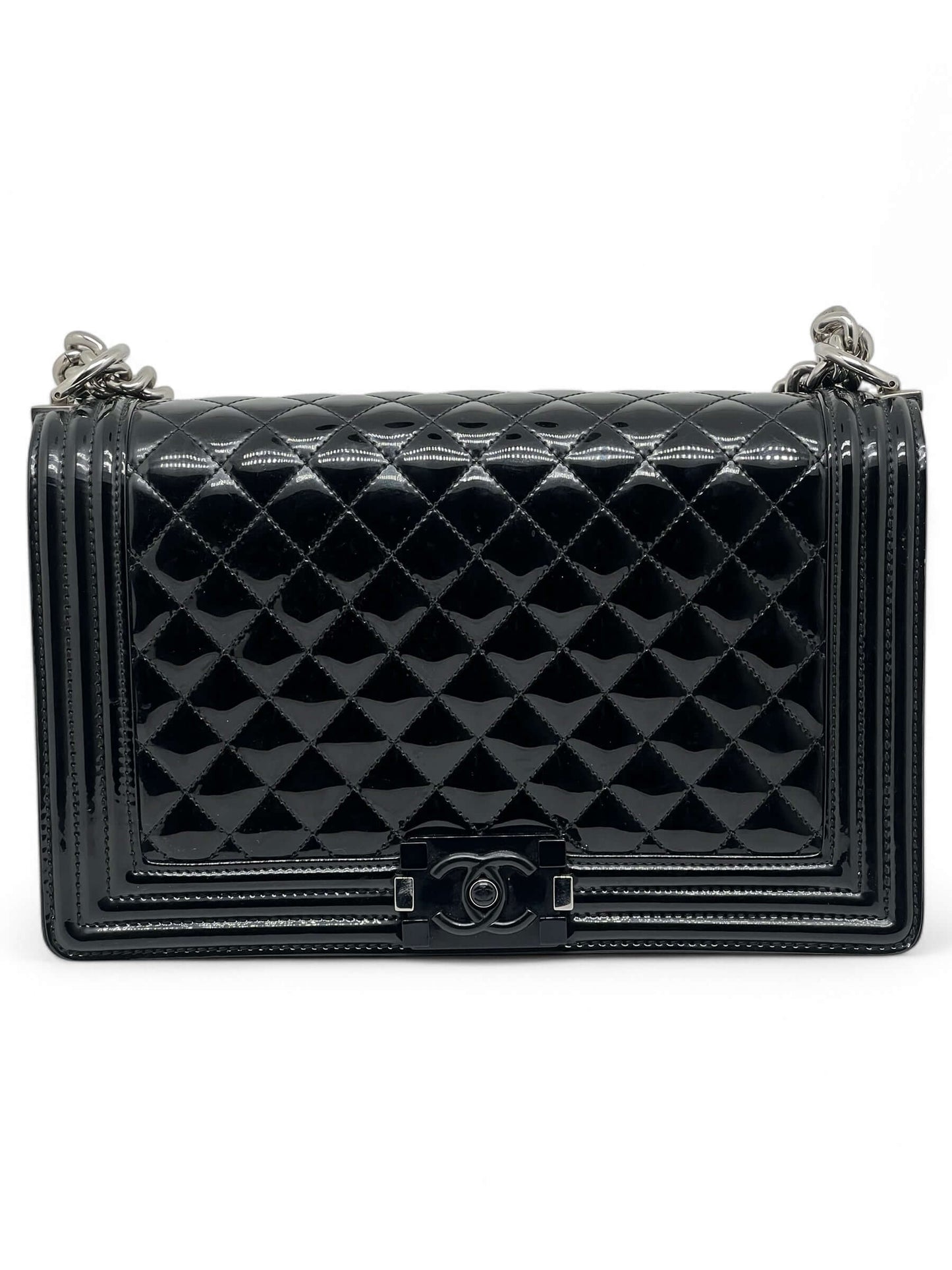 Chanel - Sac Boy Large en cuir verni