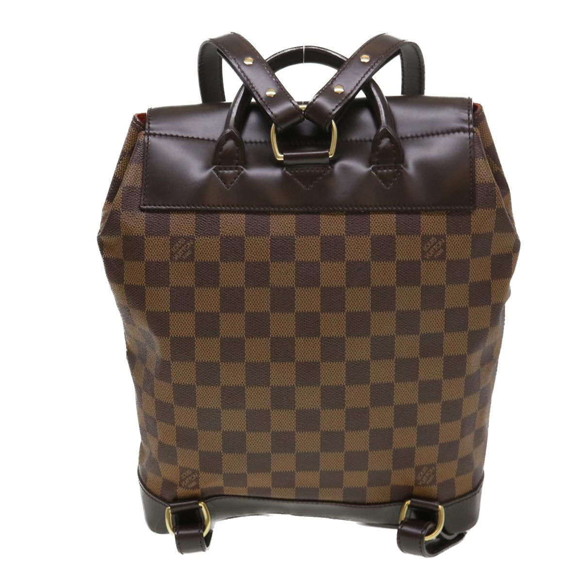 LOUIS VUITTON Damier Ebene Soho Backpack N51132 LV Auth 39322