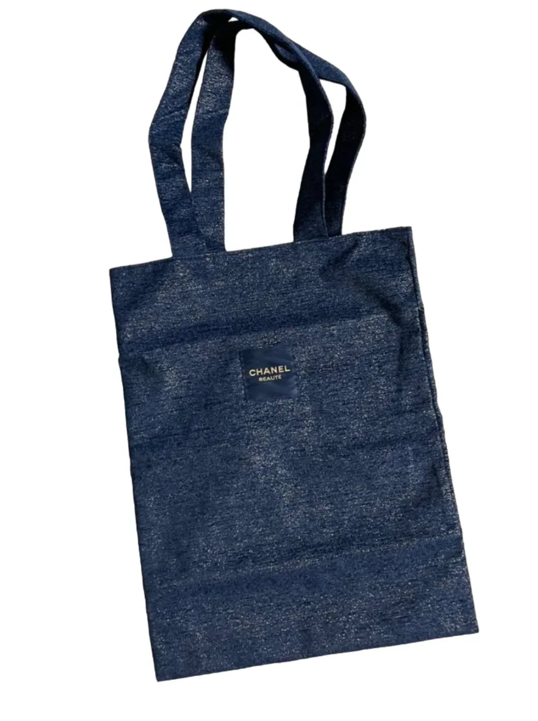 Chanel Beauty Line Blue Sequin Tweed Tote