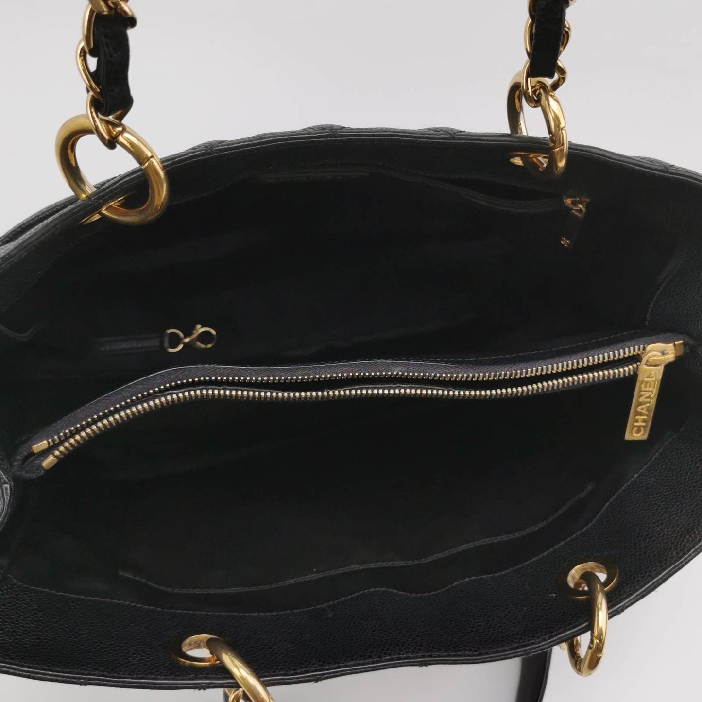 Chanel GST Grand Shopping Tote 2011 Black Caviar Leather PM Medium