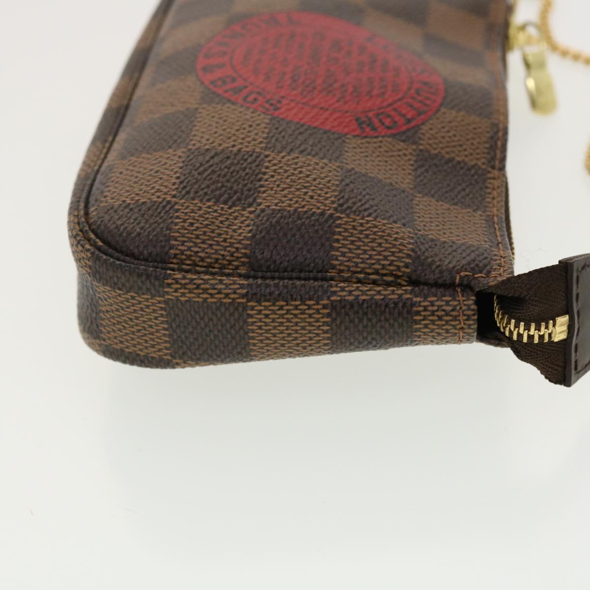 LOUIS VUITTON Damier Ebene T&B Mini Pochette Accessoires Pouch N58011 Auth 39918