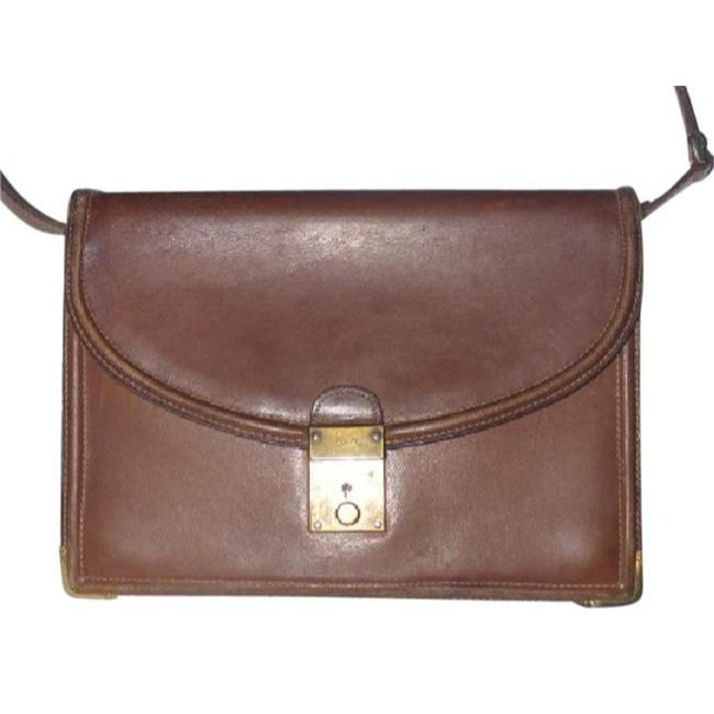 Gucci   Supple Brown Leather Shoulder Bag