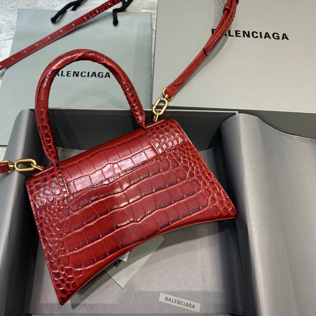 Top Quality Hourglass Small Handbag In Dark Red, For Women,  Bags 9in/23cm 5935461LRGM6211