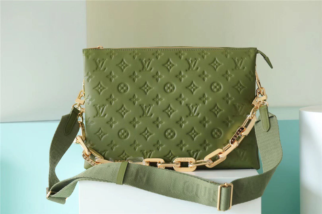 Top Quality Coussin MM Monogram Khaki For Women, Womens Handbags, Shoulder And Crossbody Bags 13.4in/34cm Top Quality M20568