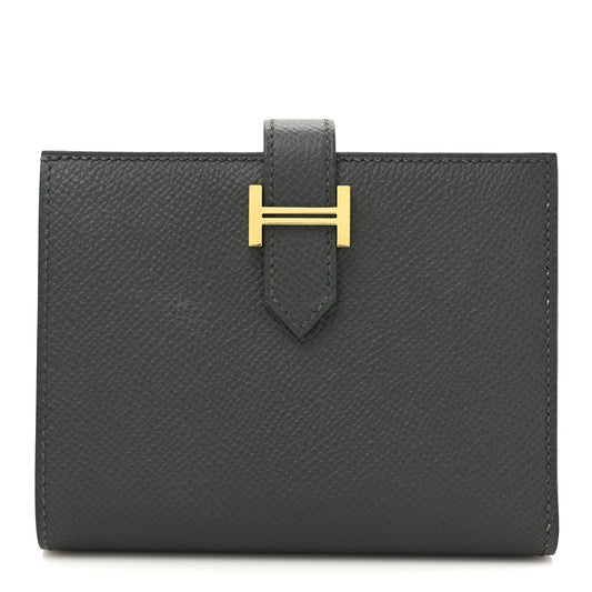 Hermes Epsom Bearn Compact Wallet Vert Mangrove