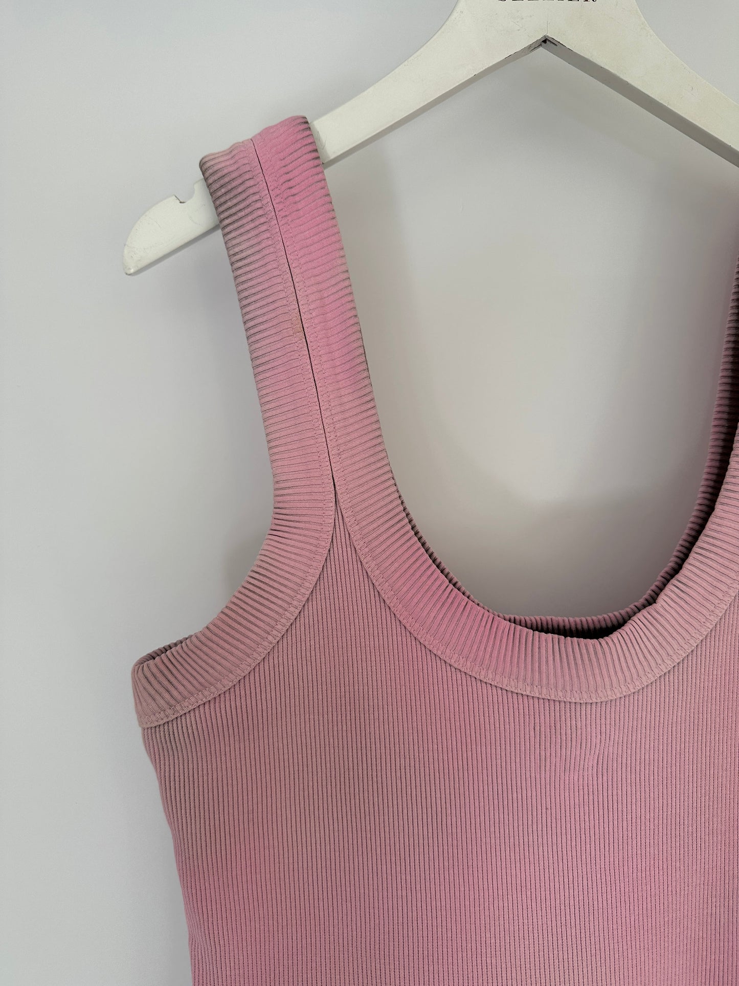 Alexander Wang Washed Pink Tank Dress with Logo Detail Size M (UK 10)