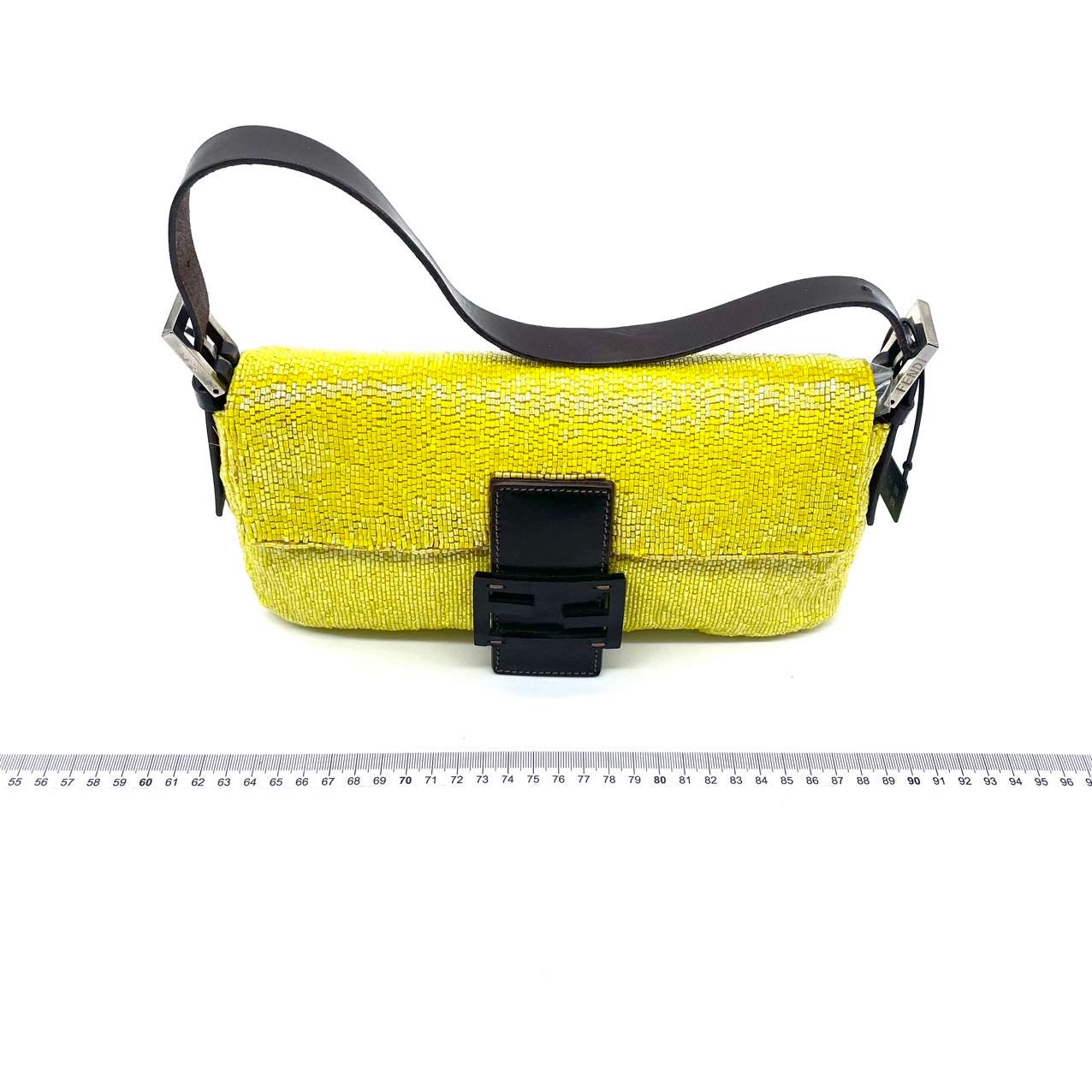 Fendi Baguette   Shoulder bag with Glitter Yellow Beads
