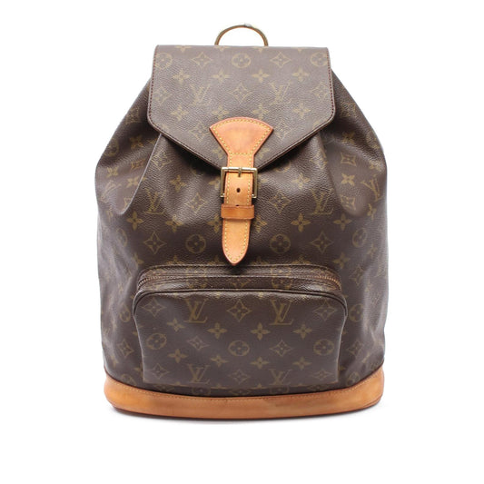 Brown Louis Vuitton Monogram Montsouris GM Backpack