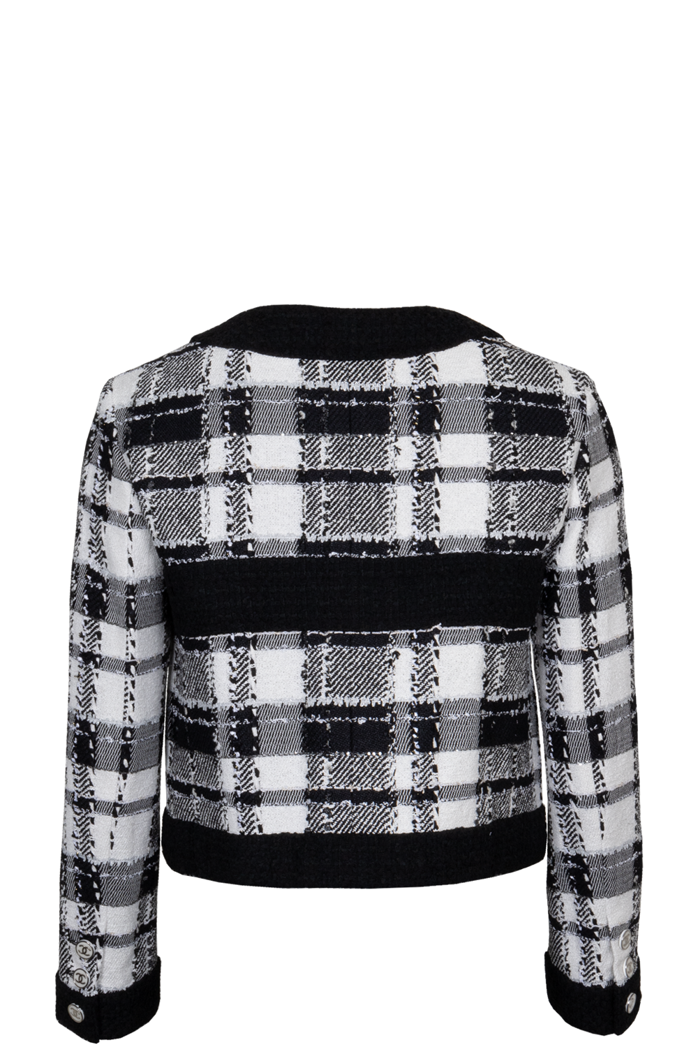 CHANEL Tweed Jacket Black White 2023