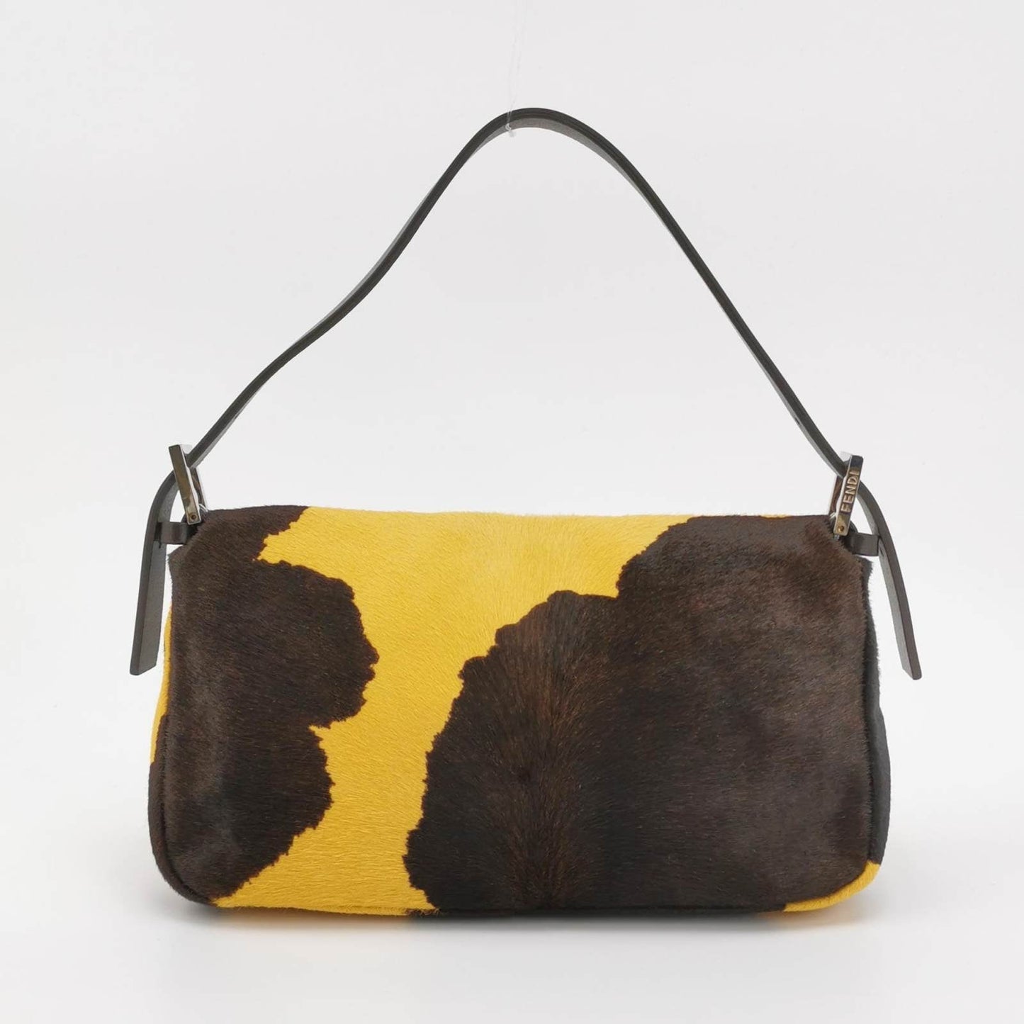 Fendi Baguette Pony hair in cow print yellow