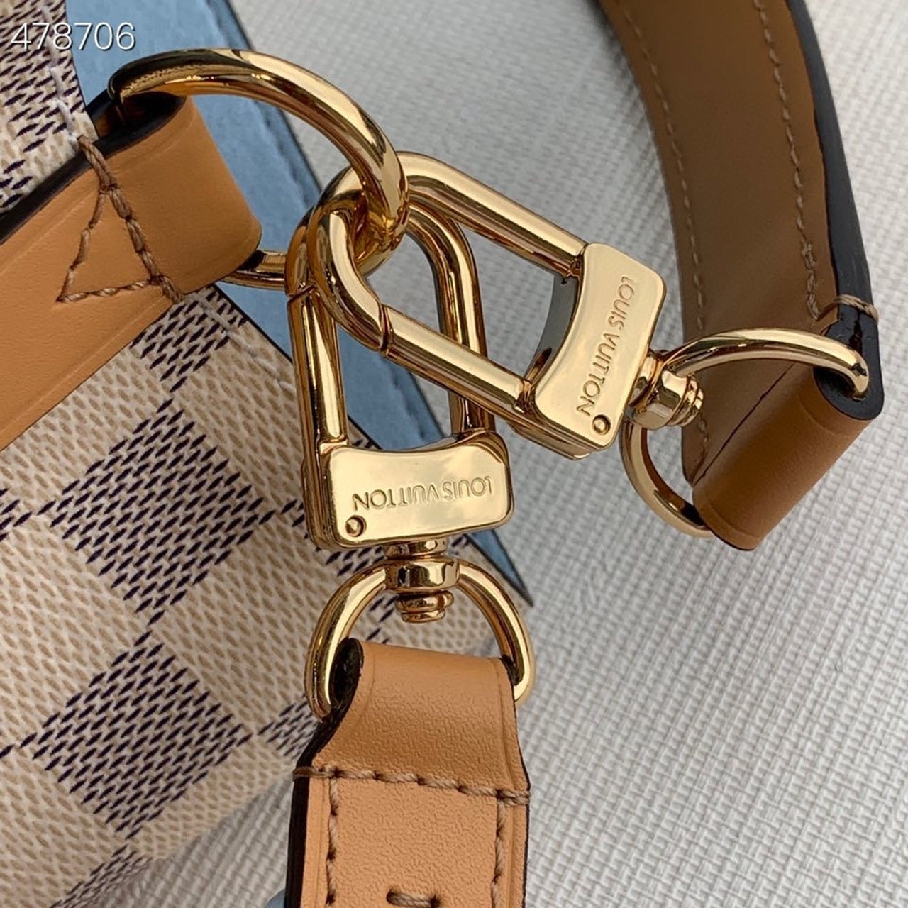 Top Quality NeoNoe Bucket Bag MM Damier Azur Canvas 10.2in/26cm Blue For Women Top Quality N50042