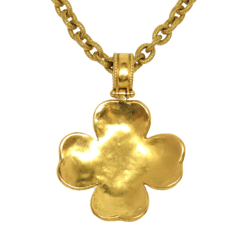 CHANEL Necklace Stone black   COCO Mark Women