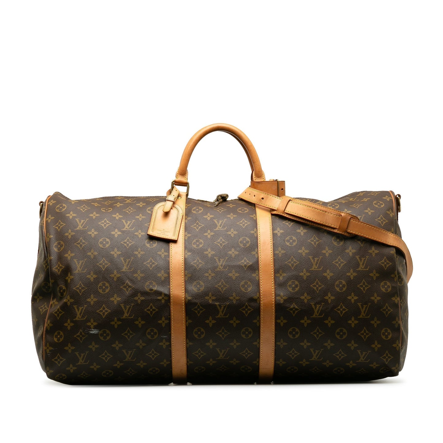 Brown Louis Vuitton Monogram Keepall Bandouliere 60 Travel Bag