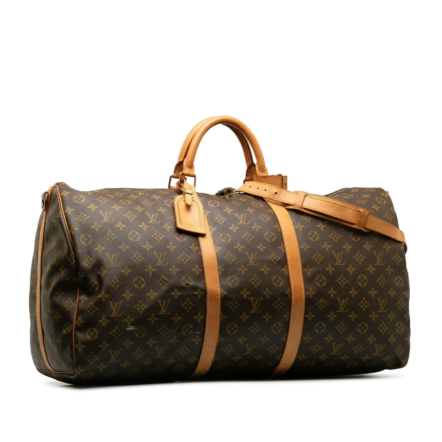 Brown Louis Vuitton Monogram Keepall Bandouliere 60 Travel Bag