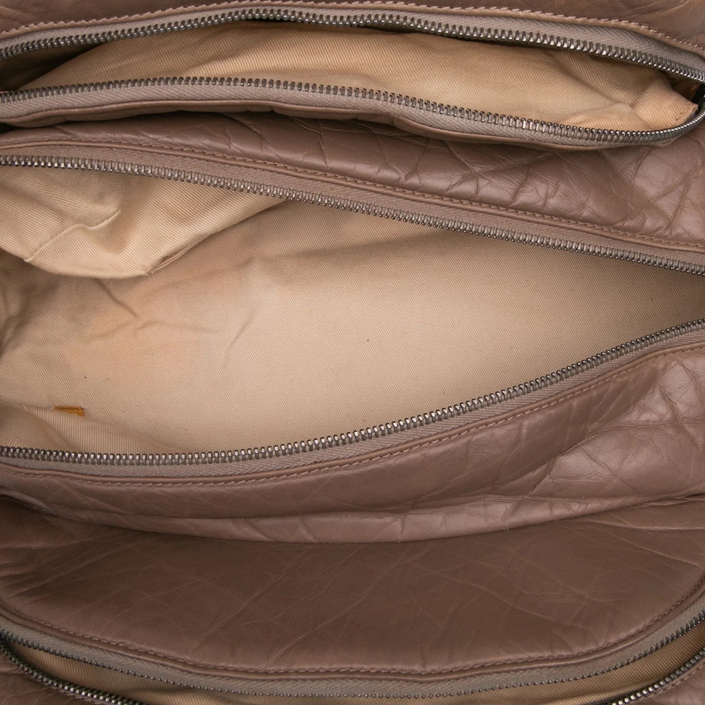 Brown Chanel Distressed Lambskin Lady Braid Bowler Bag