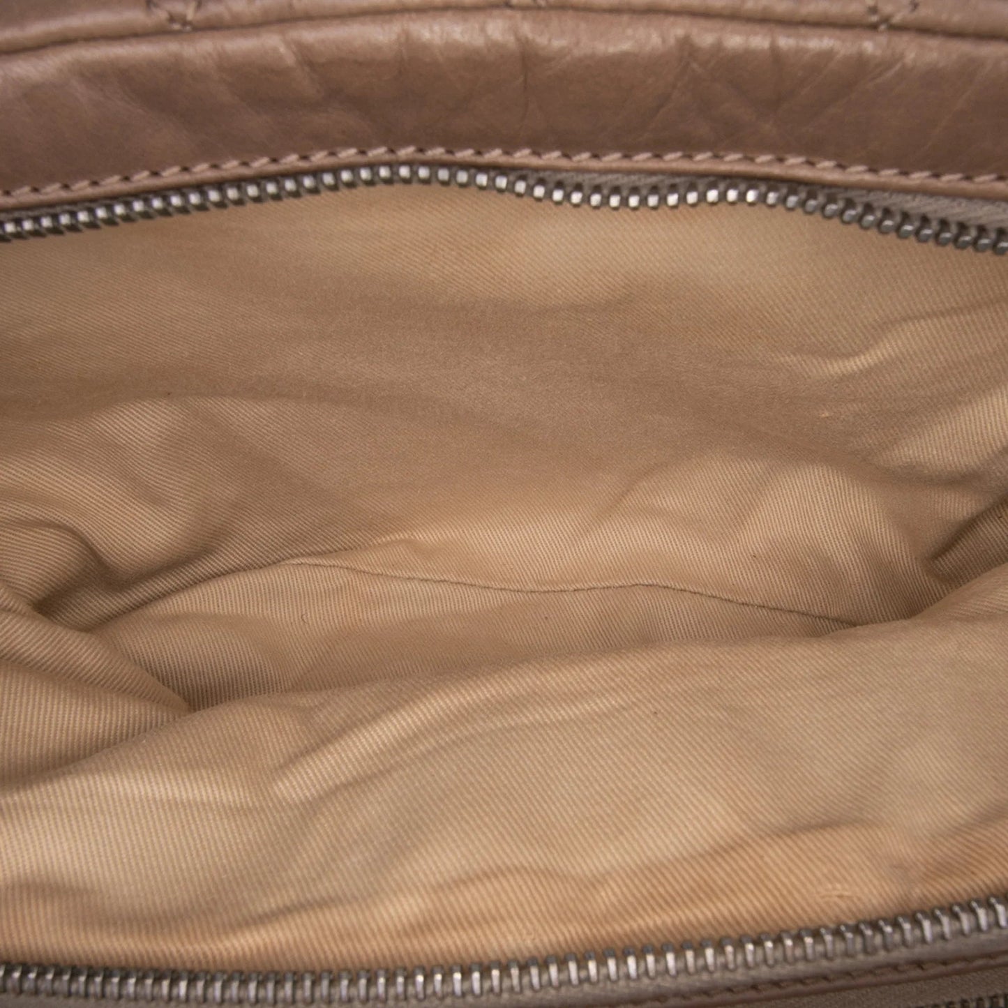 Brown Chanel Distressed Lambskin Lady Braid Bowler Bag
