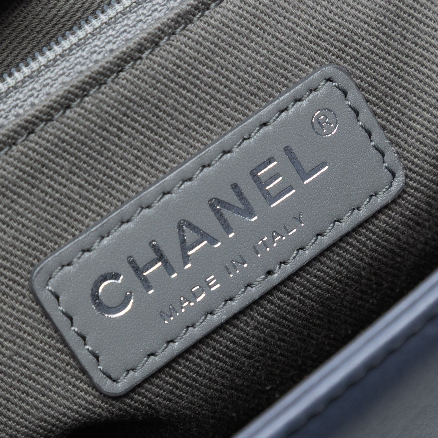 Gray Chanel Large Quilted Lambskin Boy Flap Crossbody Bag