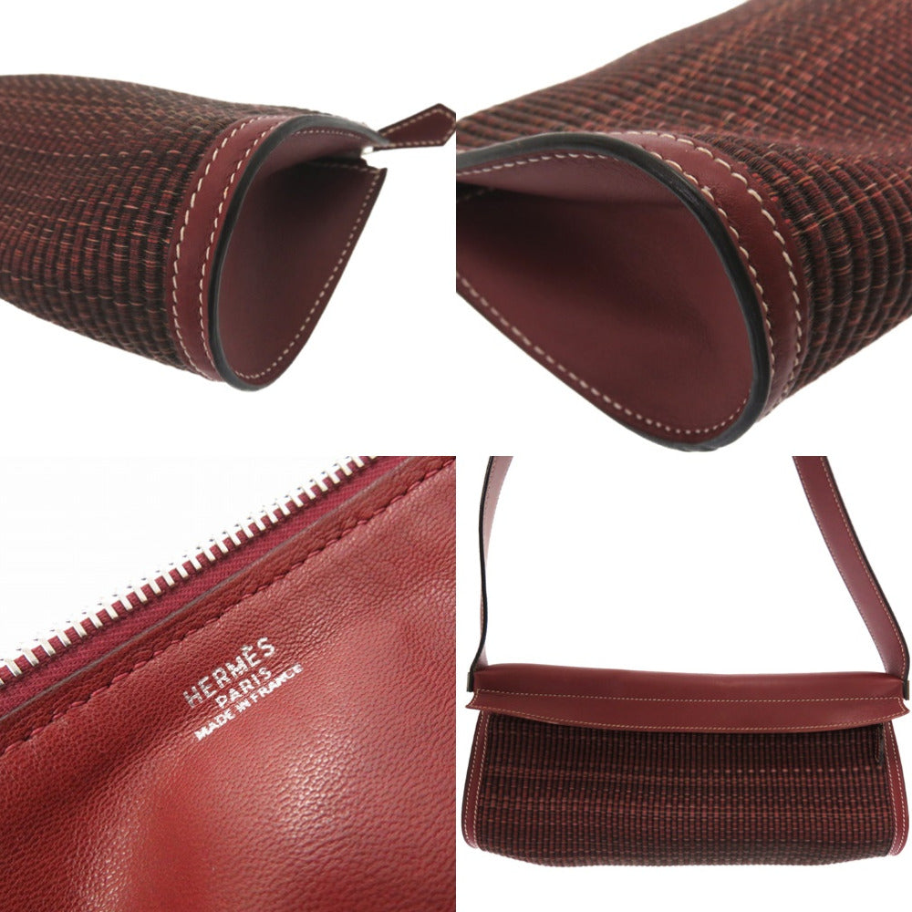 HERMES Shoulder Bag Buffle, Crinolan Rouge ash Yo bag Women  d
