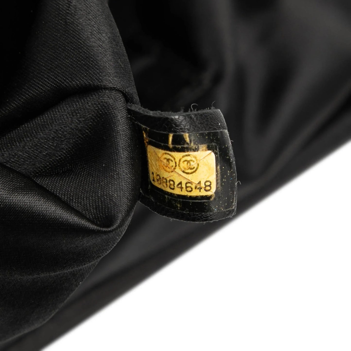 Black Chanel CC Check Embossed Velvet Belted Side Frame Bag