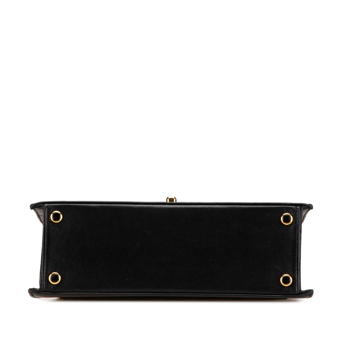 Black Chanel CC Lambskin Trapezoid Flap Crossbody Bag