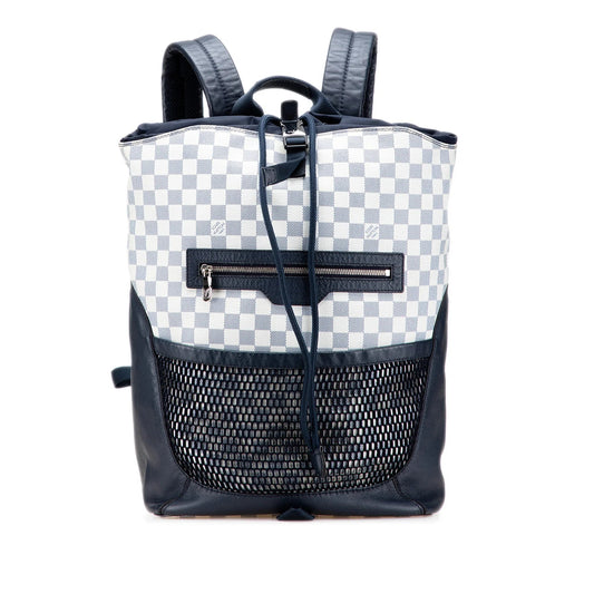 White Louis Vuitton Damier Azur Coastline Matchpoint Backpack