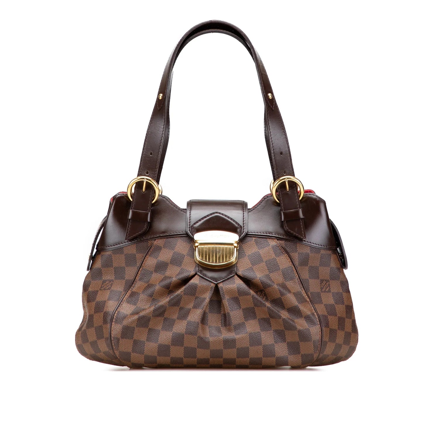 Brown Louis Vuitton Damier Ebene Sistina PM Shoulder Bag