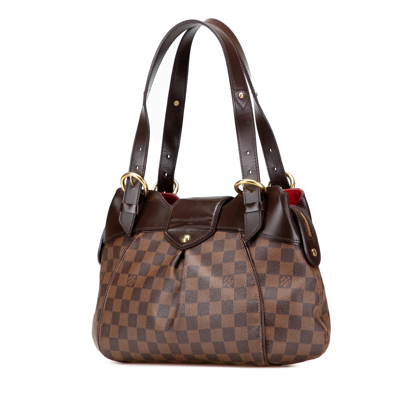 Brown Louis Vuitton Damier Ebene Sistina PM Shoulder Bag